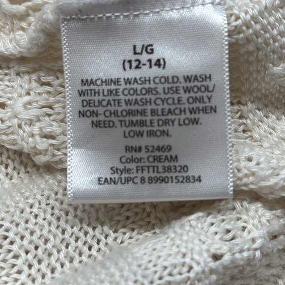 Time and Tru Crochet Open Front Cardigan. Large - Picture 13 of 13